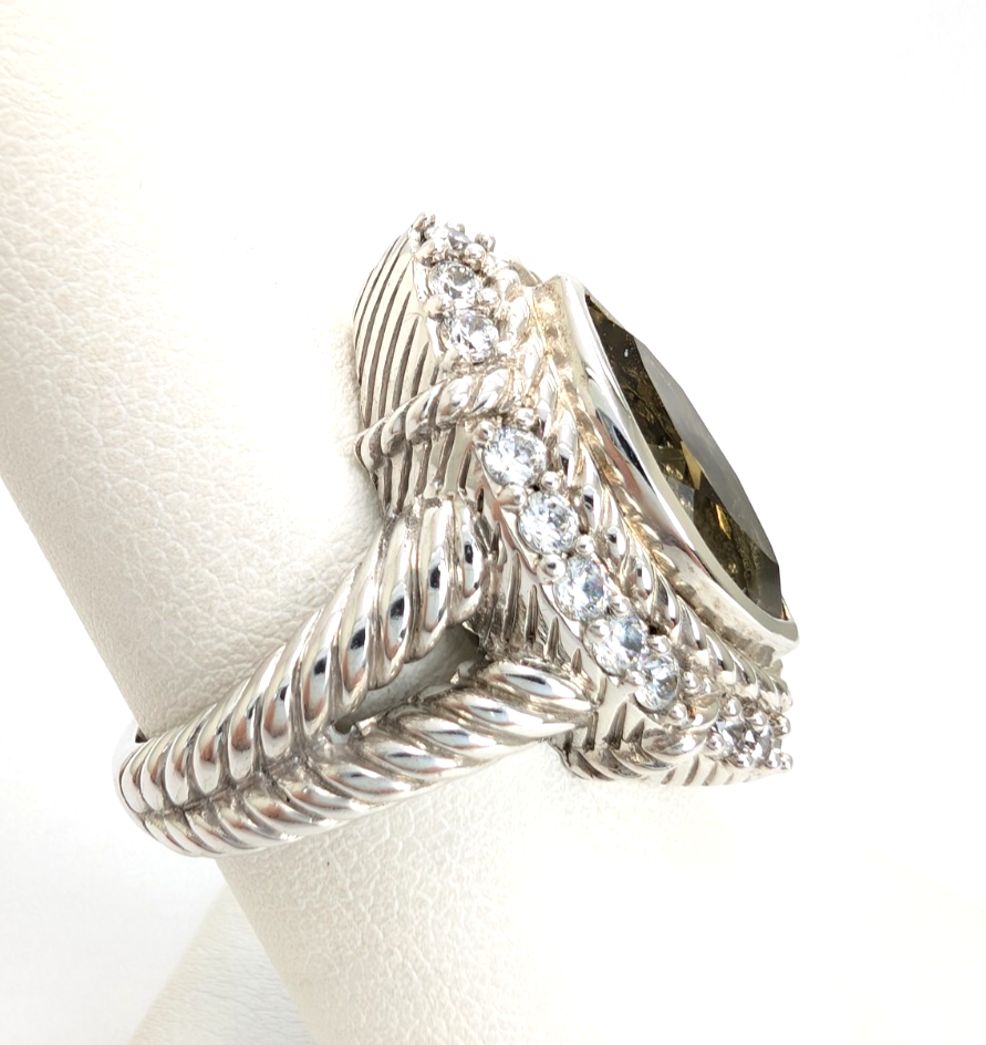 Sterling Silver 925 Judith Ripka Marquise Ring R1104- CRN66 - Image 4