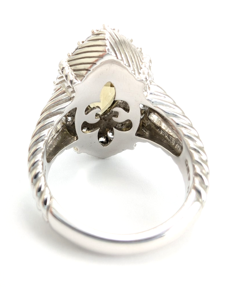 Sterling Silver 925 Judith Ripka Marquise Ring R1104- CRN66 - Image 6