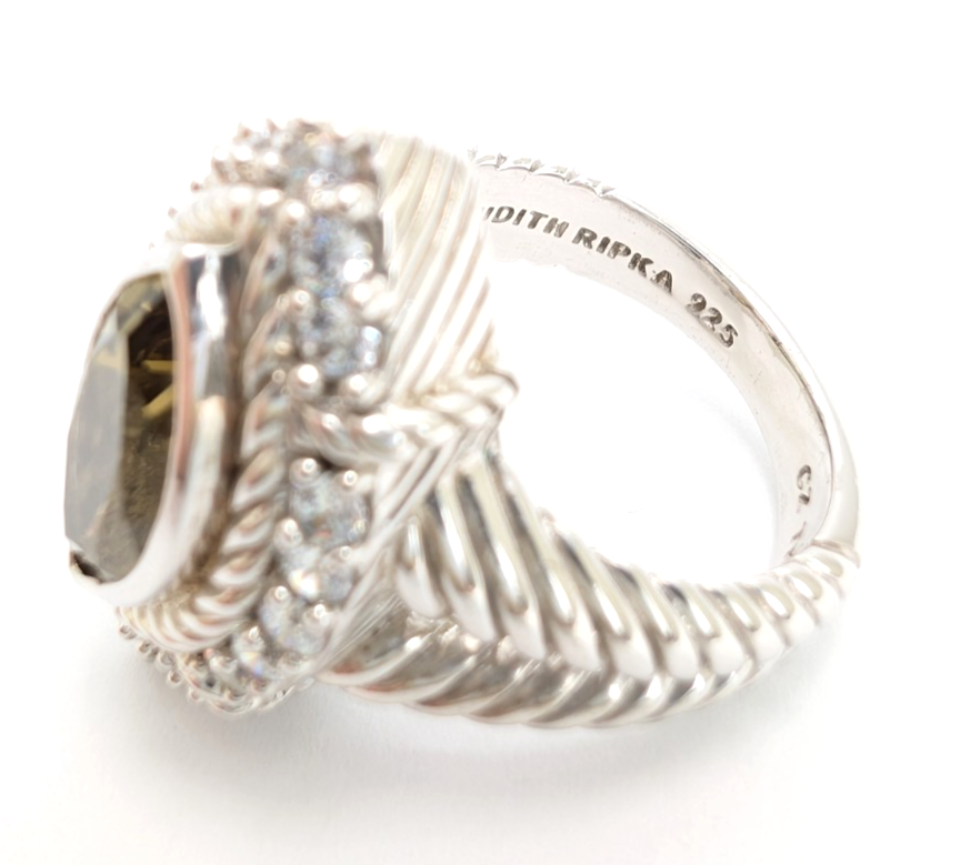 Sterling Silver 925 Judith Ripka Marquise Ring R1104- CRN66 - Image 7