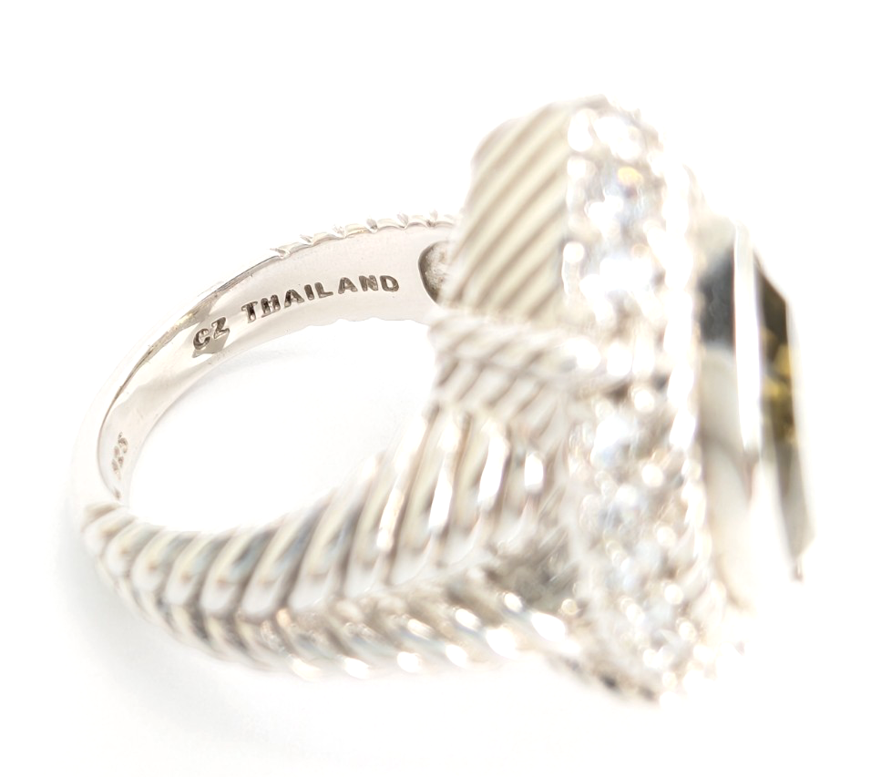 Sterling Silver 925 Judith Ripka Marquise Ring R1104- CRN66 - Image 8