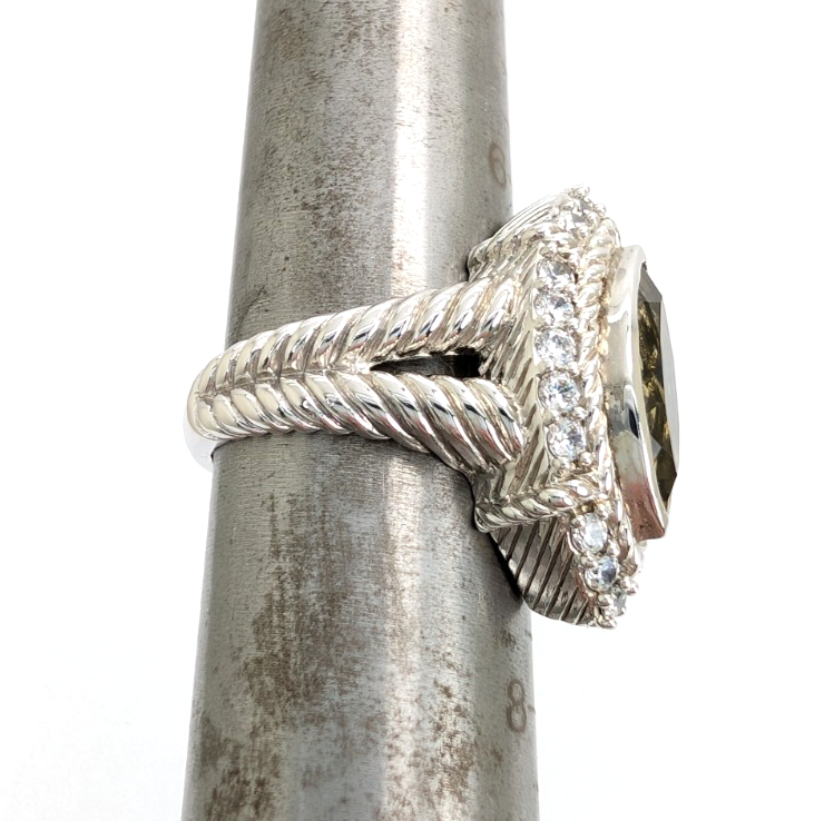 Sterling Silver 925 Judith Ripka Marquise Ring R1104- CRN66 - Image 10