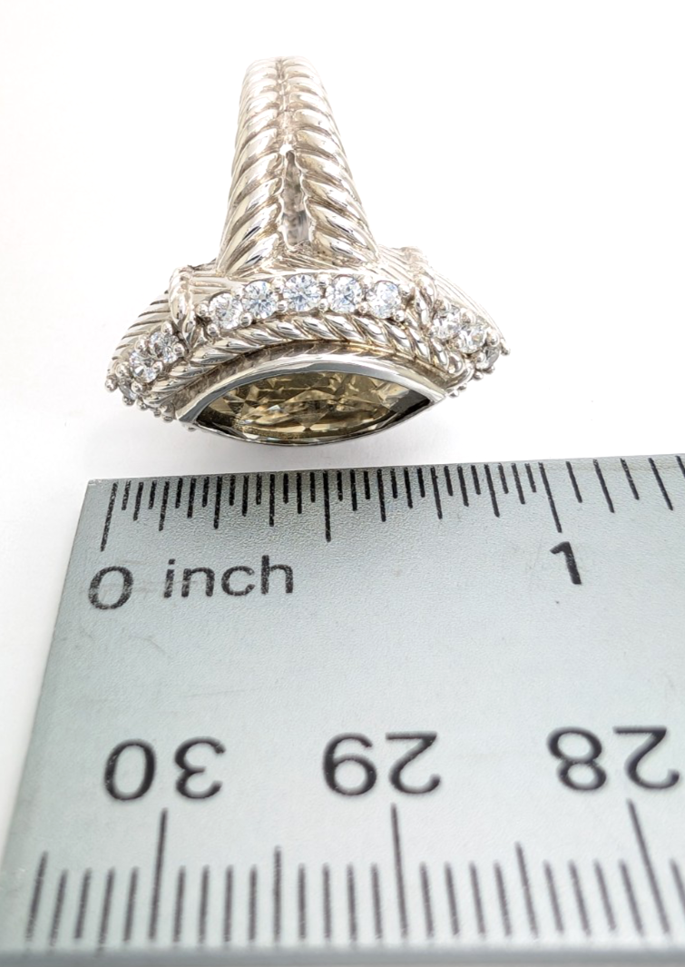 Sterling Silver 925 Judith Ripka Marquise Ring R1104- CRN66 - Image 12