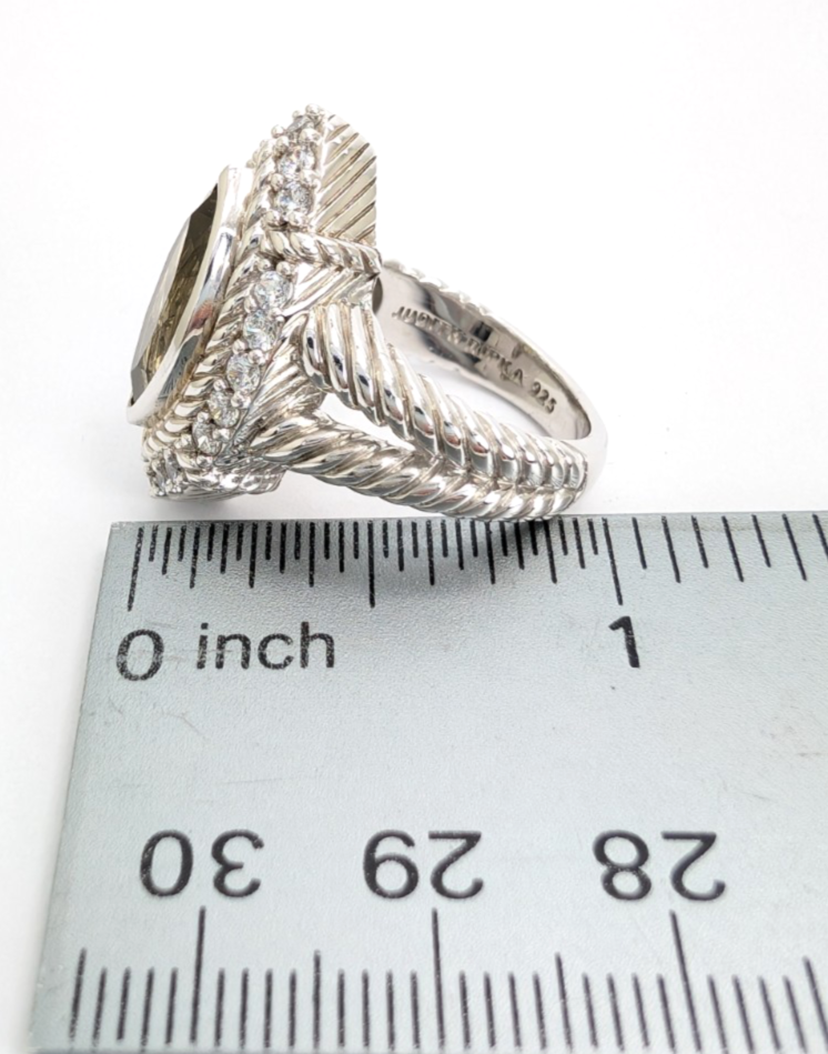 Sterling Silver 925 Judith Ripka Marquise Ring R1104- CRN66 - Image 18