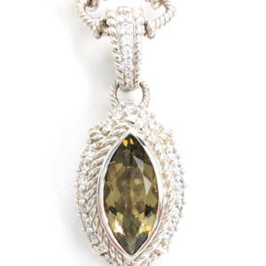 Sterling Silver 925 Judith Ripka 18" Necklace Marquise R1090- CRN52