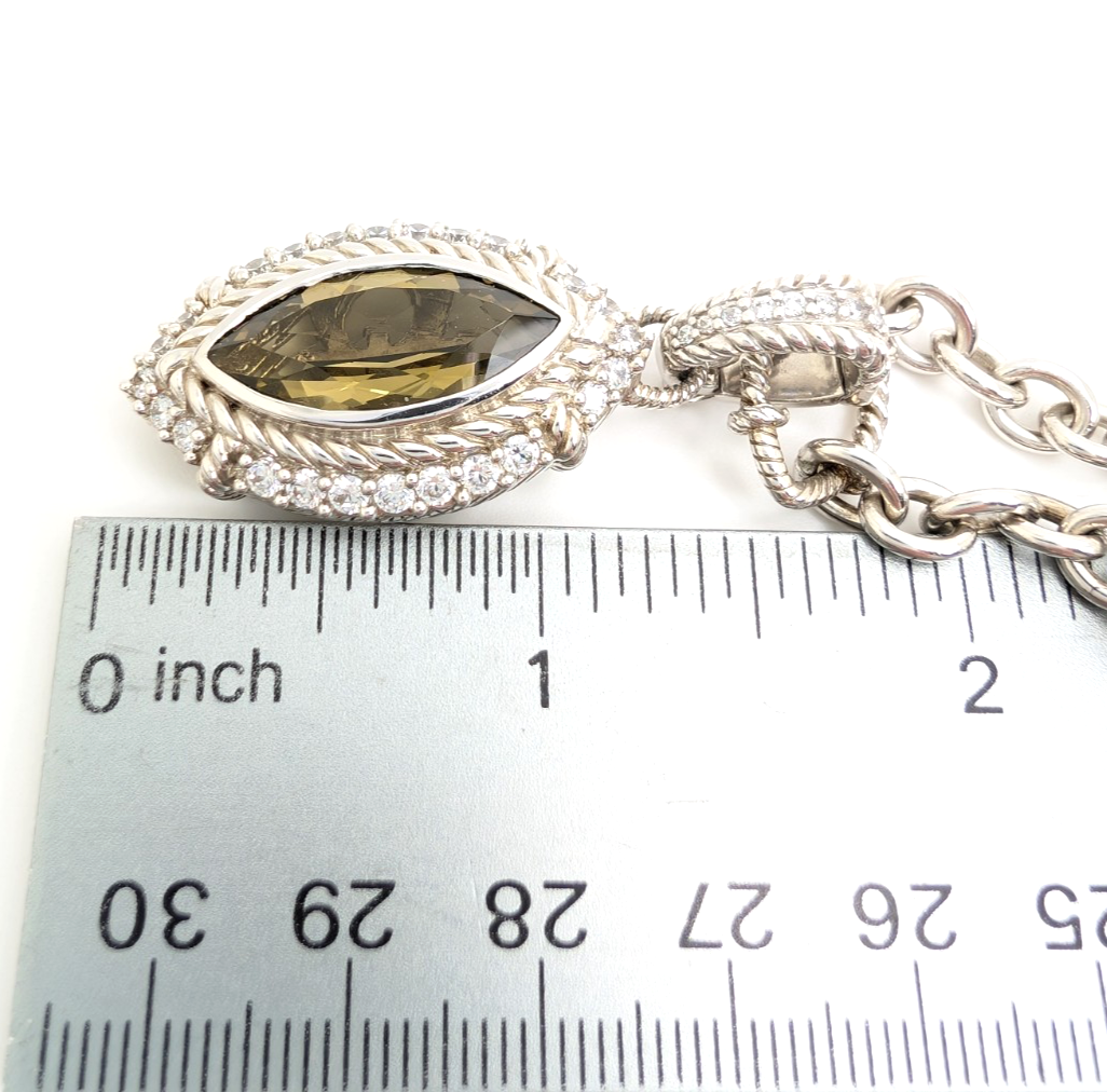 Sterling Silver 925 Judith Ripka 18" Necklace Marquise R1090- CRN52 - Image 14