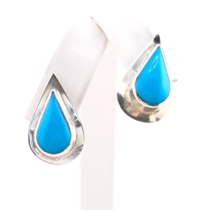 Sterling Silver 925 Earrings Turquoise R1105- CRN67