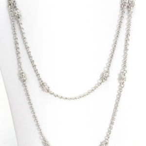Judith Ripka Sterling Silver 925 By The Yard 36" Necklace 17146
