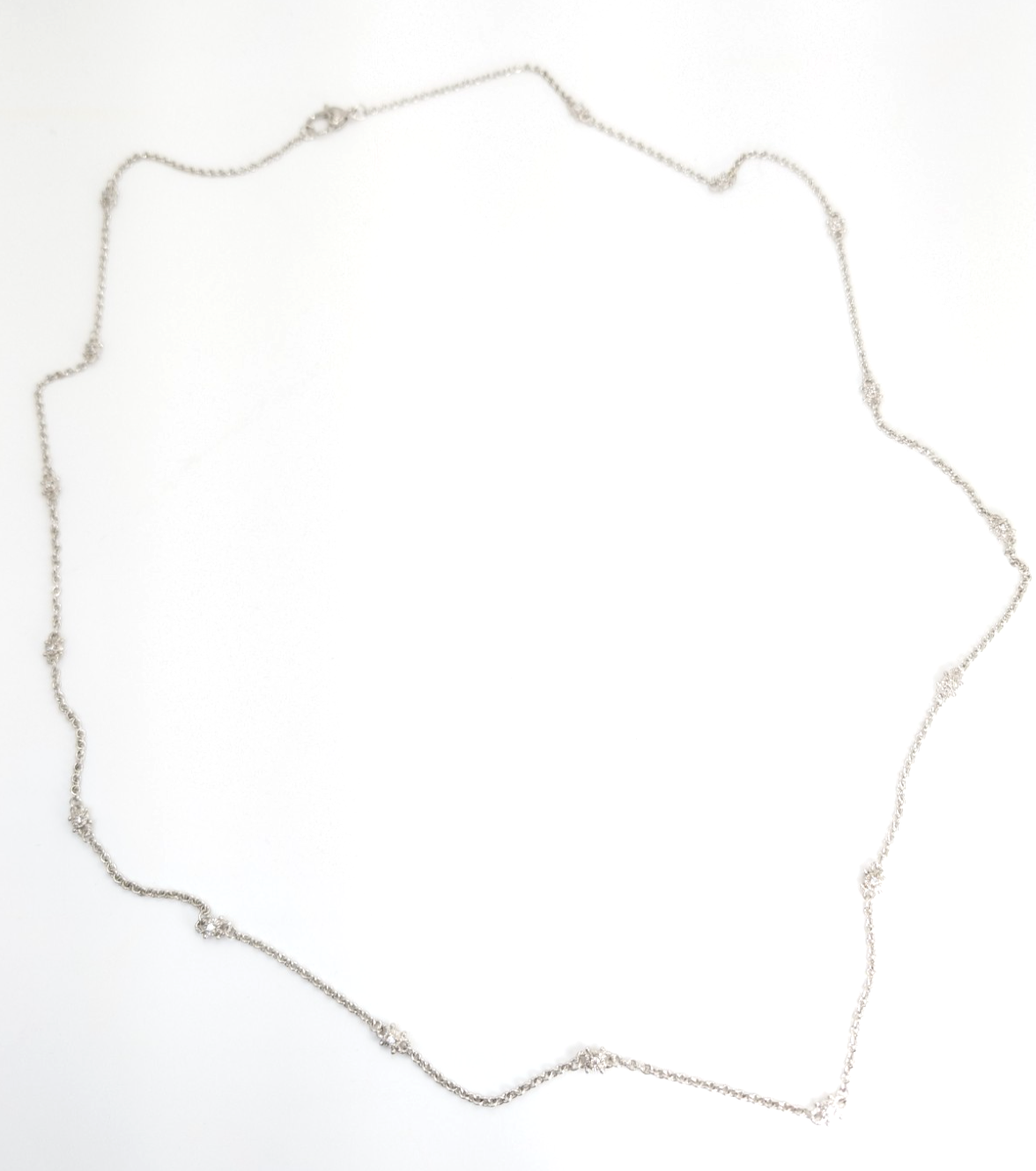 Judith Ripka Sterling Silver 925 By The Yard 36" Necklace 17146 - Image 7