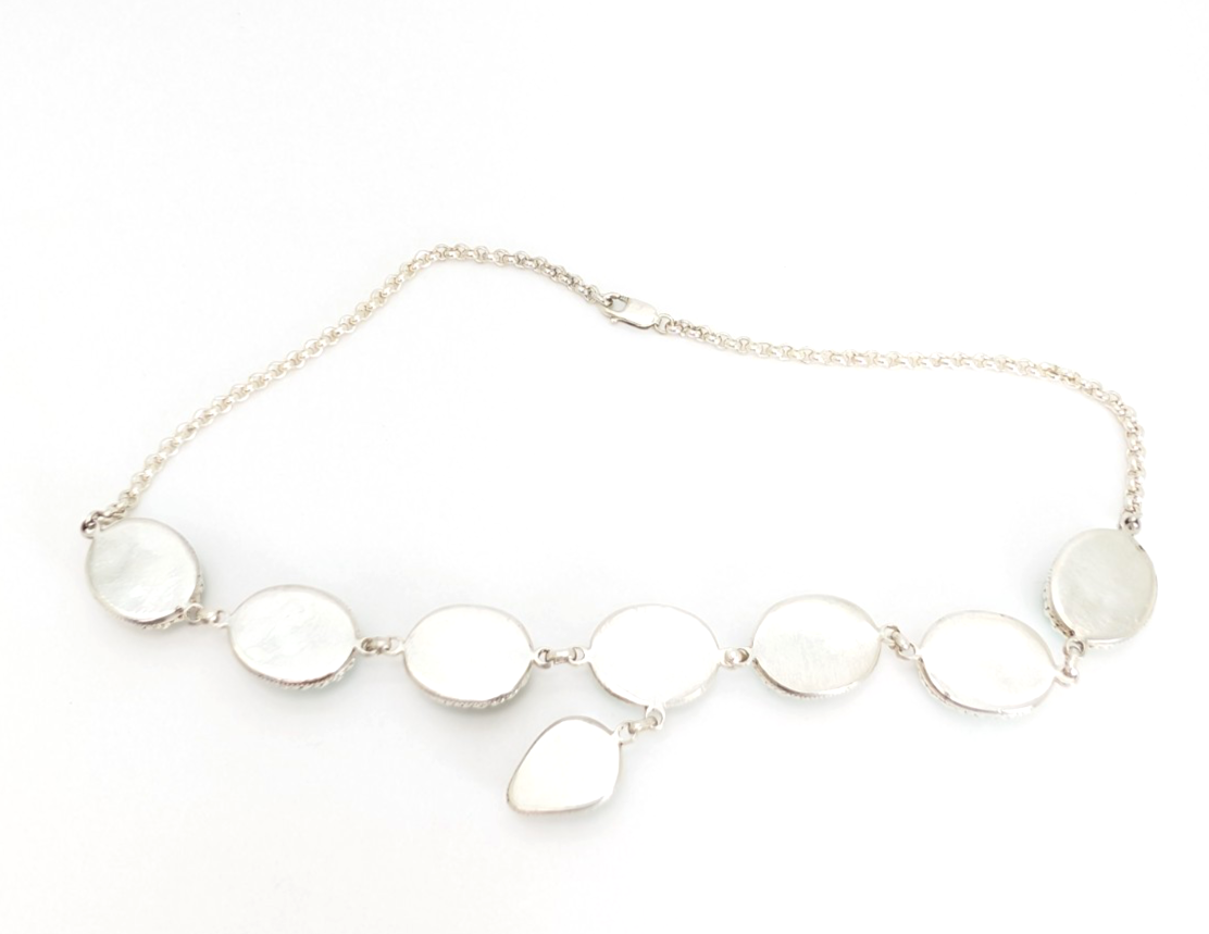 Sterling Silver 925 15" Necklace Turquoise R970- FOX1894 - Image 17