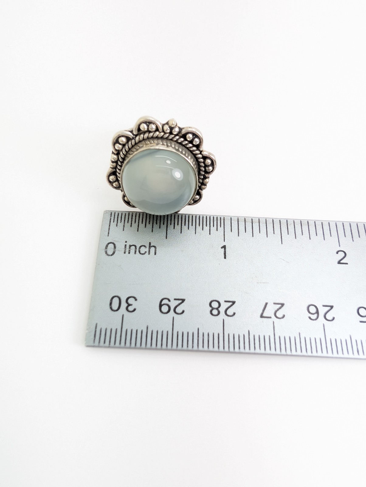 Sterling Silver 925 Bali Style Quartz Cabochon Ring 13594 - Image 19