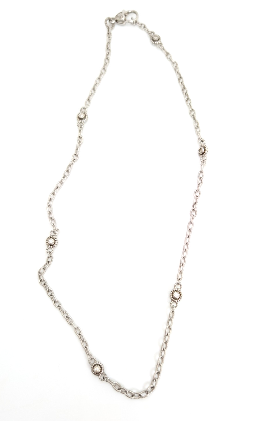 Judith Ripka Sterling Silver 925 By The Yard 16" Necklace 11500 - Image 2