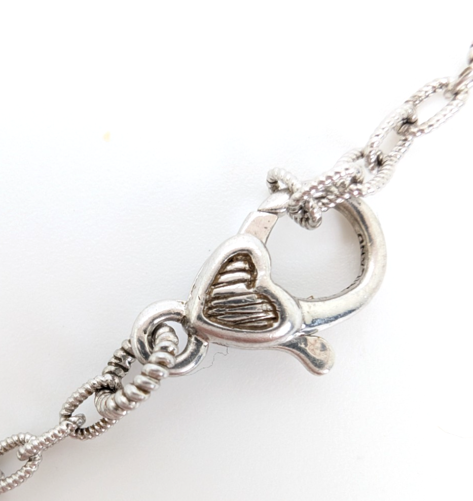Judith Ripka Sterling Silver 925 By The Yard 16" Necklace 11500 - Image 3