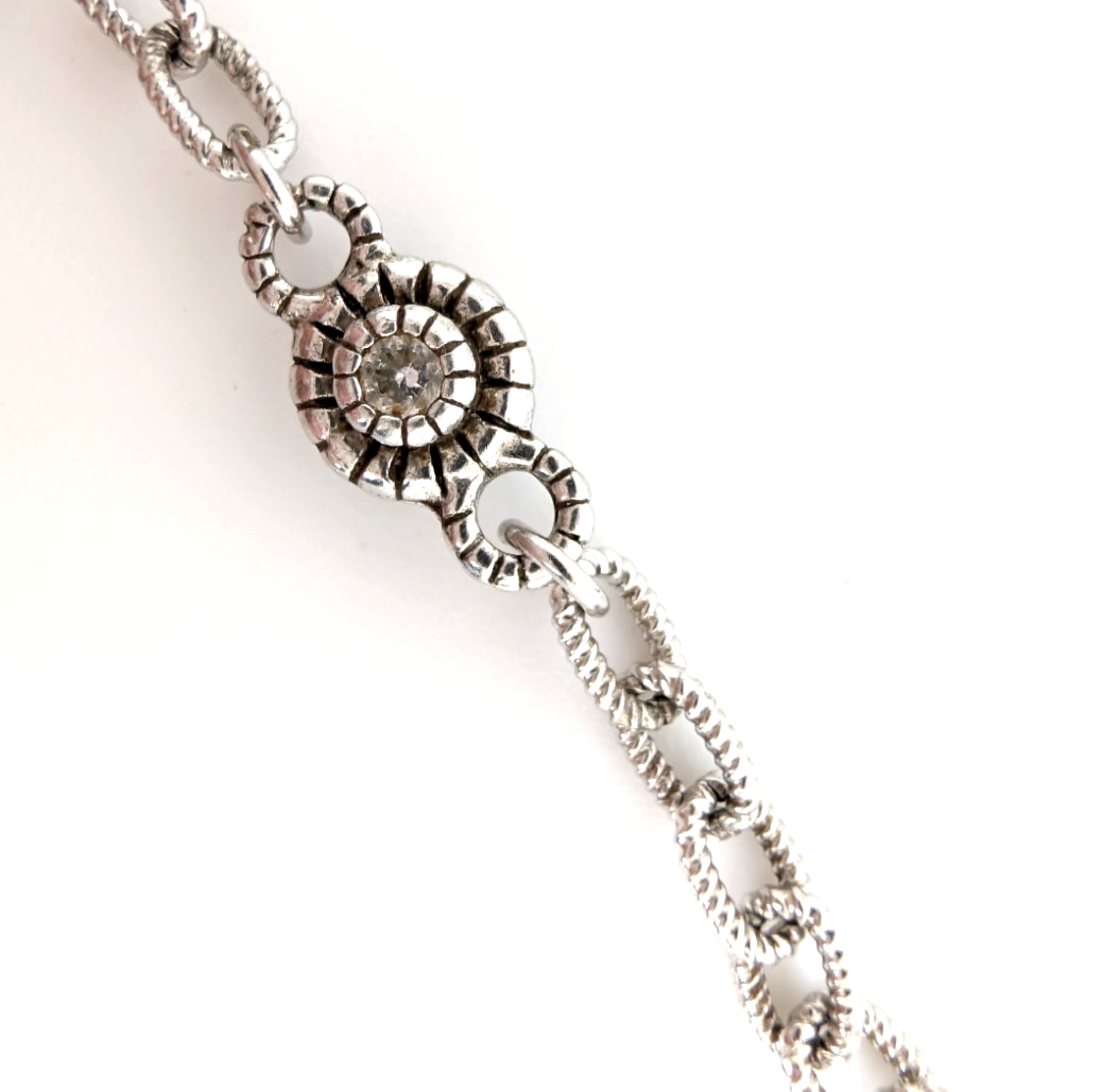 Judith Ripka Sterling Silver 925 By The Yard 16" Necklace 11500 - Image 4