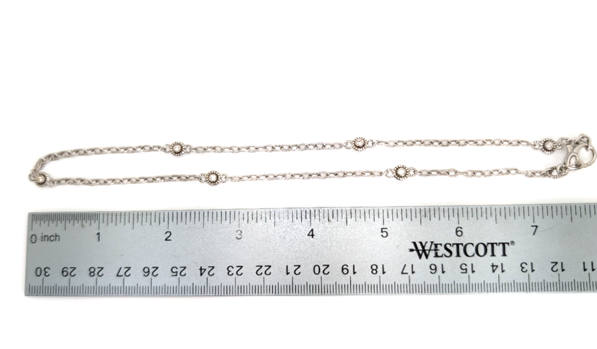 Judith Ripka Sterling Silver 925 By The Yard 16" Necklace 11500 - Image 9