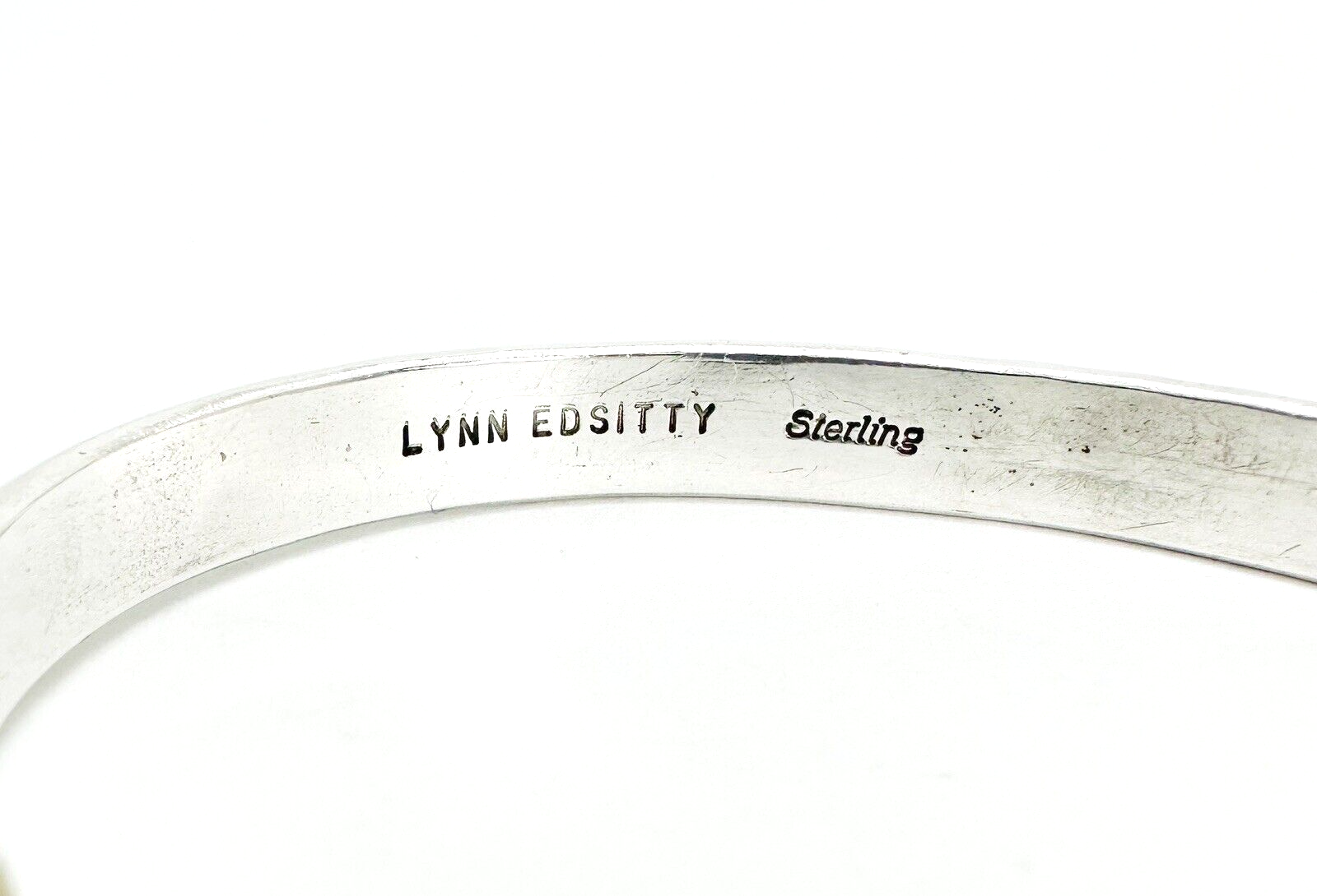 Lynn Edsitty Sterling Silver 925 Native American Story 7.5" Cuff Bracelet O137 - Image 5