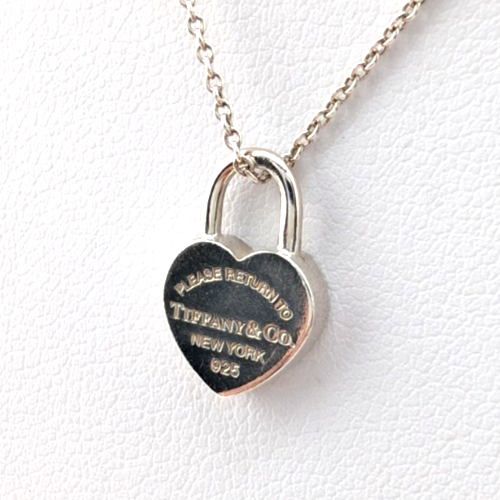 Tiffany & Co Sterling Silver 925 Return to Tiffany Padlock Necklace Oak644 - Image 2