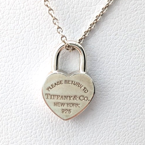 Tiffany & Co Sterling Silver 925 Return to Tiffany Padlock Necklace Oak644 - Image 3