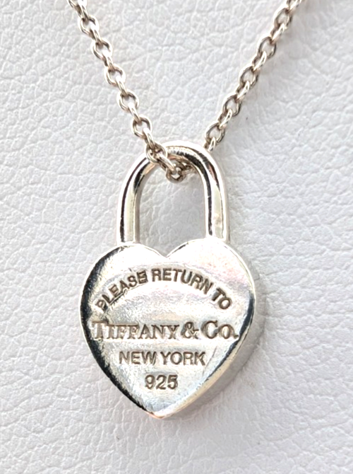 Tiffany & Co Sterling Silver 925 Return to Tiffany Padlock Necklace Oak644 - Image 5