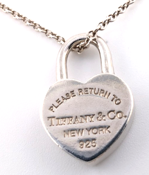 Tiffany & Co Sterling Silver 925 Return to Tiffany Padlock Necklace Oak644 - Image 8