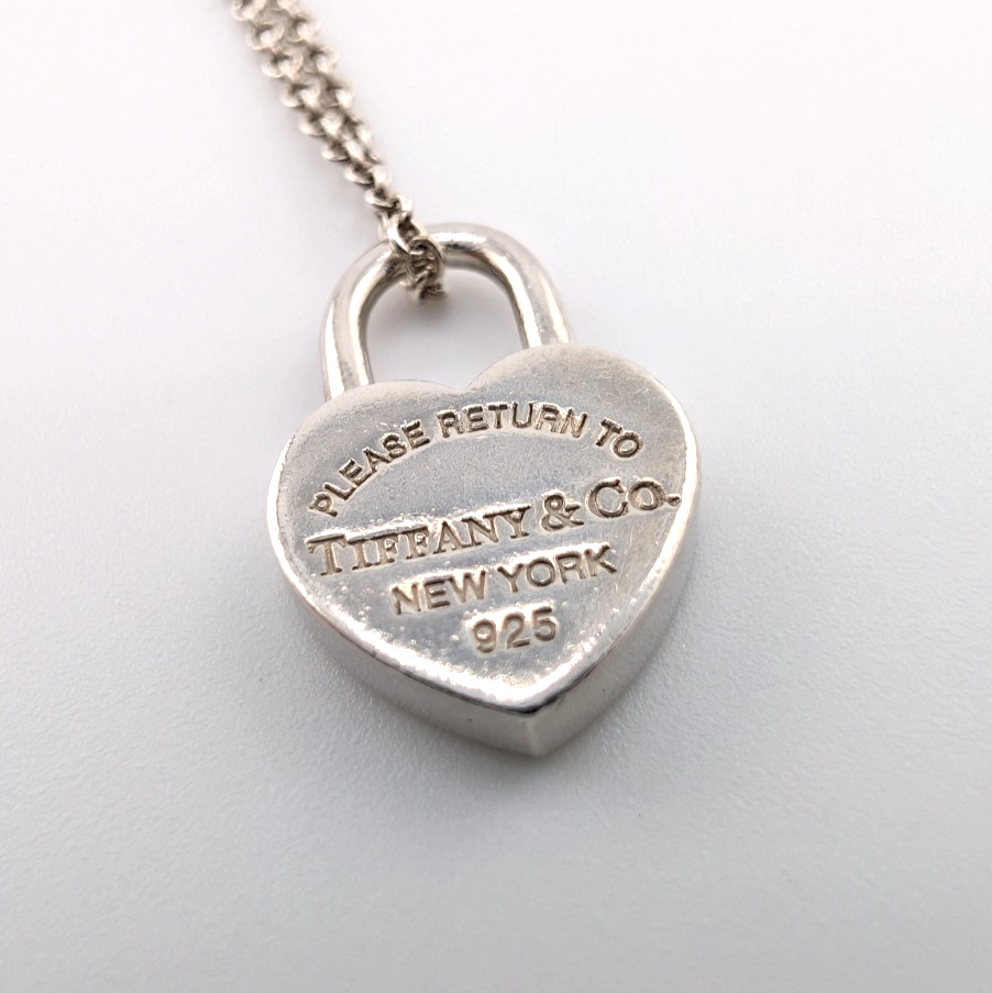Tiffany & Co Sterling Silver 925 Return to Tiffany Padlock Necklace Oak644 - Image 13