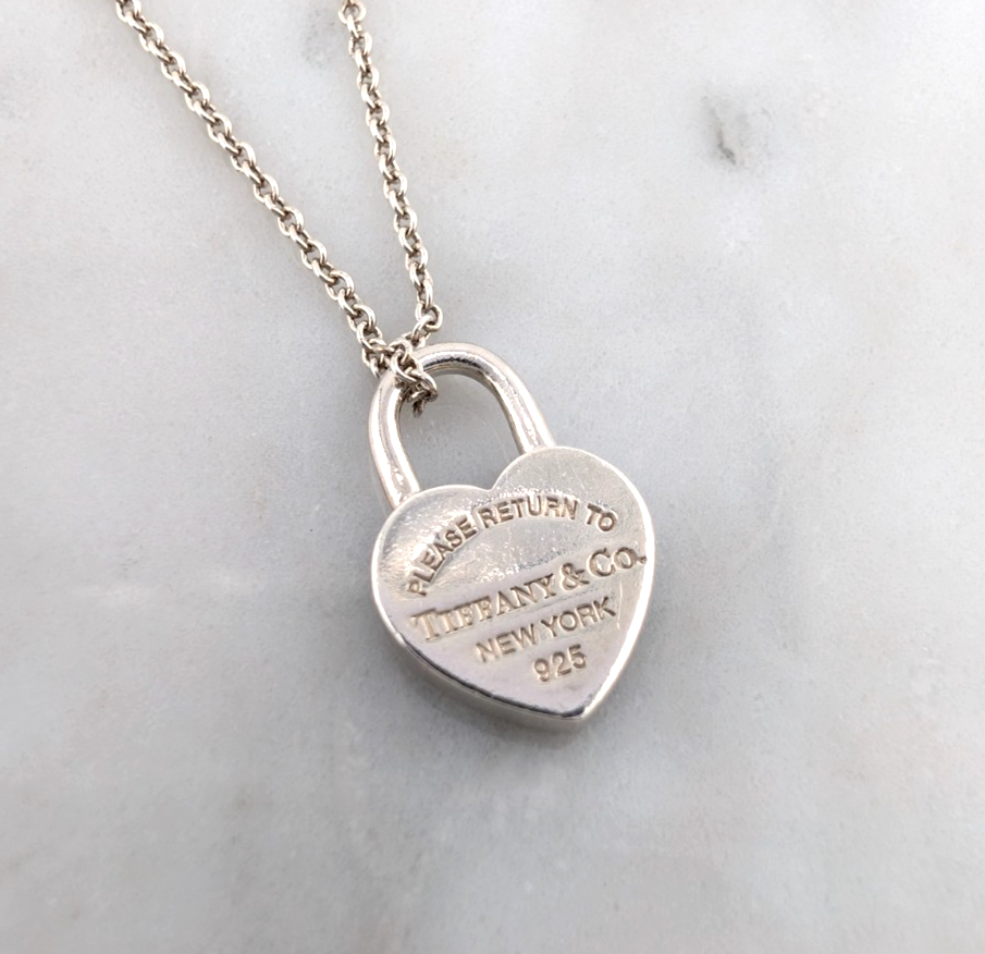 Tiffany & Co Sterling Silver 925 Return to Tiffany Padlock Necklace Oak644 - Image 14