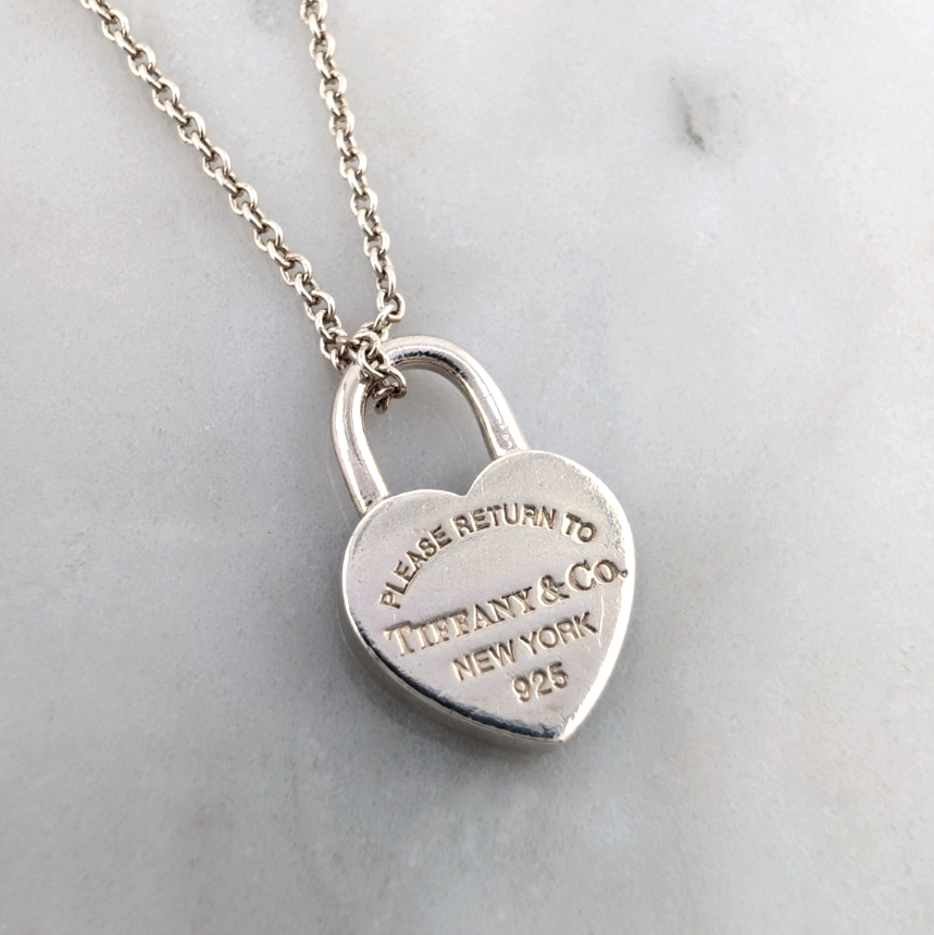 Tiffany & Co Sterling Silver 925 Return to Tiffany Padlock Necklace Oak644 - Image 16
