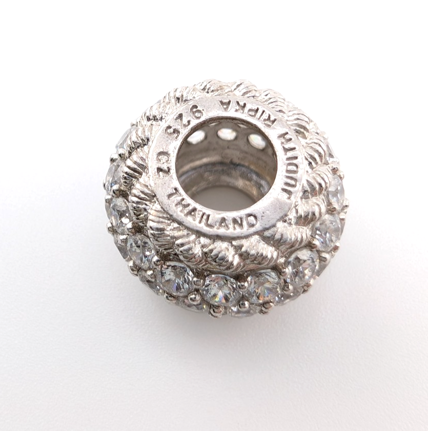 Judith Ripka 925 Misc 3 Charms Evil Eye-Sapphire Heart- Clear Gem Bead Oak884 - Image 8