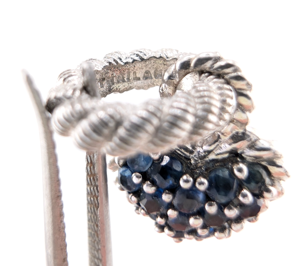 Judith Ripka 925 Misc 3 Charms Evil Eye-Sapphire Heart- Clear Gem Bead Oak884 - Image 11