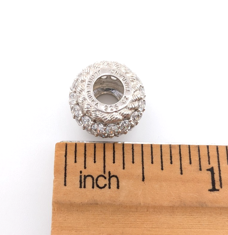 Judith Ripka 925 Misc 3 Charms Evil Eye-Sapphire Heart- Clear Gem Bead Oak884 - Image 14