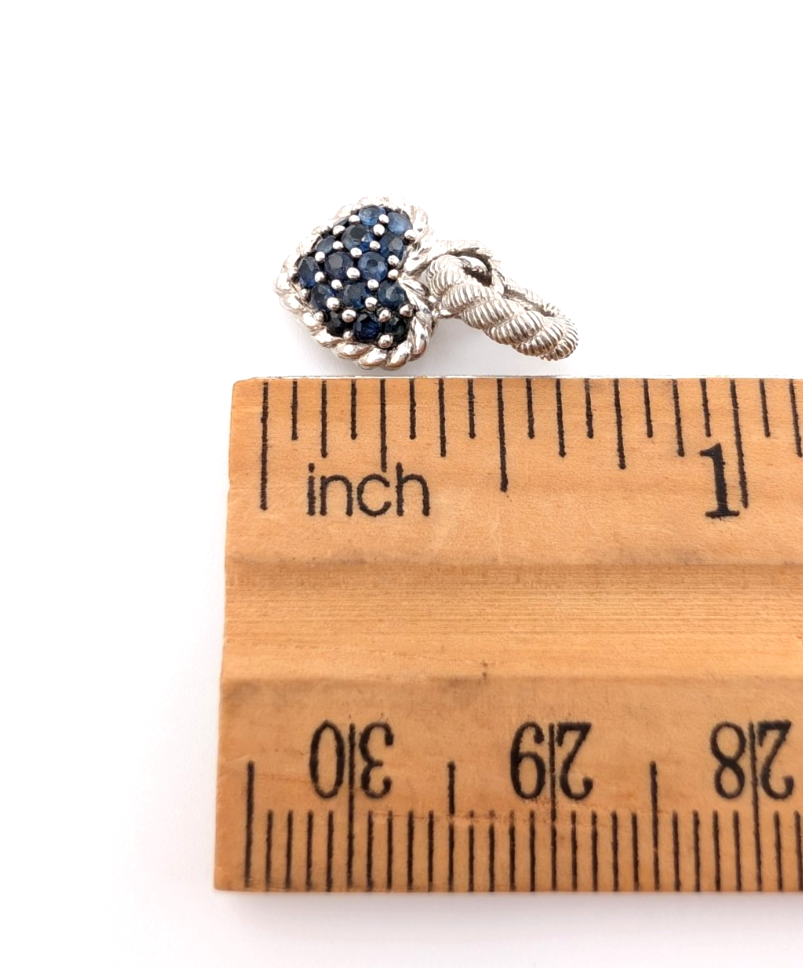 Judith Ripka 925 Misc 3 Charms Evil Eye-Sapphire Heart- Clear Gem Bead Oak884 - Image 15