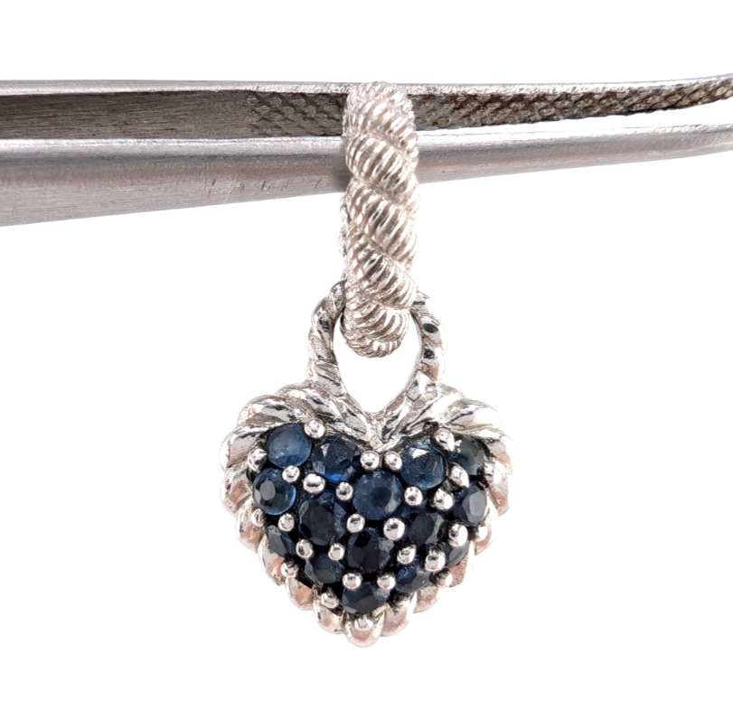 Judith Ripka 925 Misc 3 Charms Evil Eye-Sapphire Heart- Clear Gem Bead Oak884 - Image 17