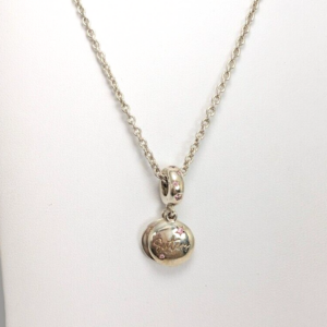 Pandora ALE Sterling Silver 925 22-24" Cable Necklace with Sister Charm O1587