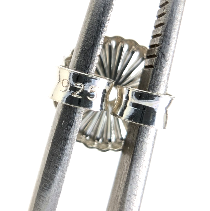 Sterling Silver 925 Chunky Doorknocker Stud Earrings R977- FOX1901 - Image 15