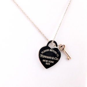 Tiffany & Co Sterling Silver 925 Return to Heart Tag RG Key 16" Necklace OAK711