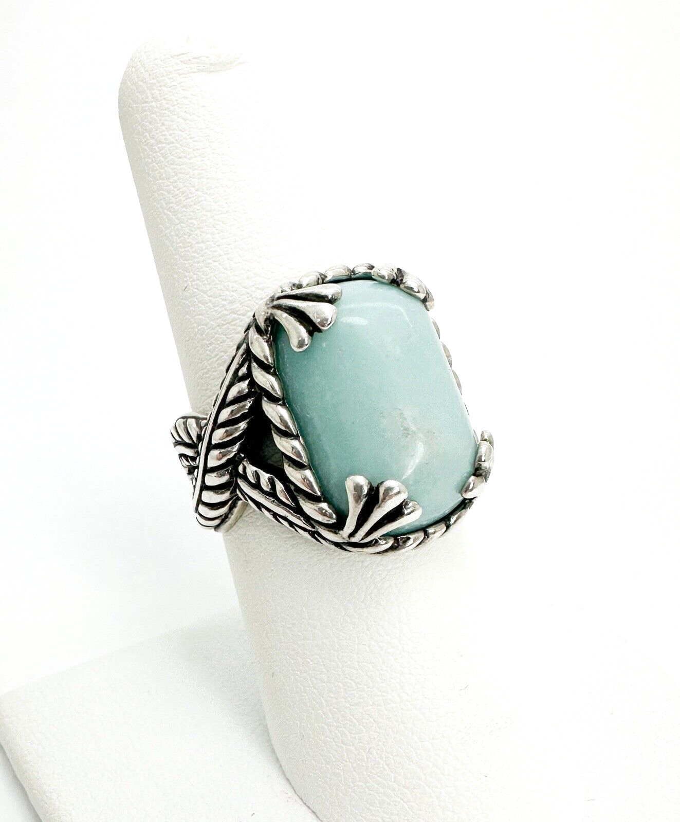 Carolyn Pollack Relios Sterling Silver 925 Blue Amagonite Gemstone Ring O445
