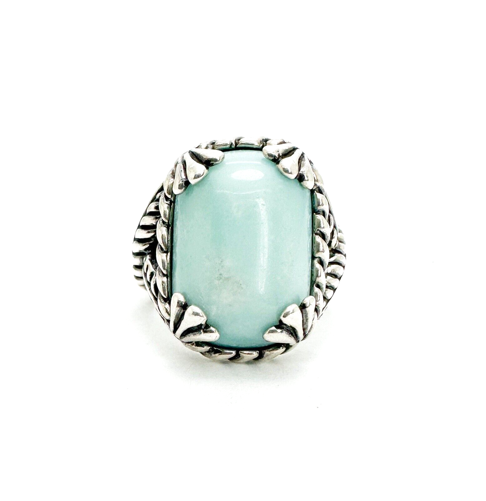 Carolyn Pollack Relios Sterling Silver 925 Blue Amagonite Gemstone Ring O445 - Image 2