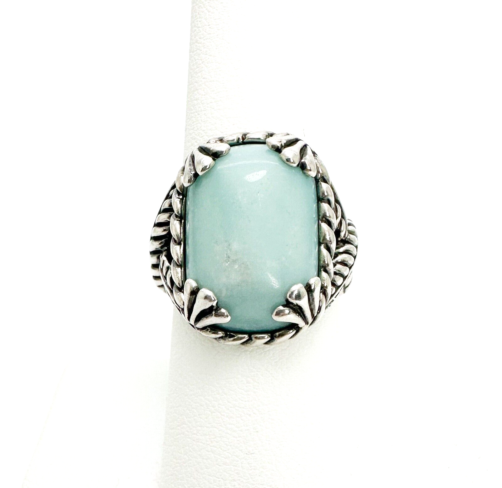 Carolyn Pollack Relios Sterling Silver 925 Blue Amagonite Gemstone Ring O445 - Image 5