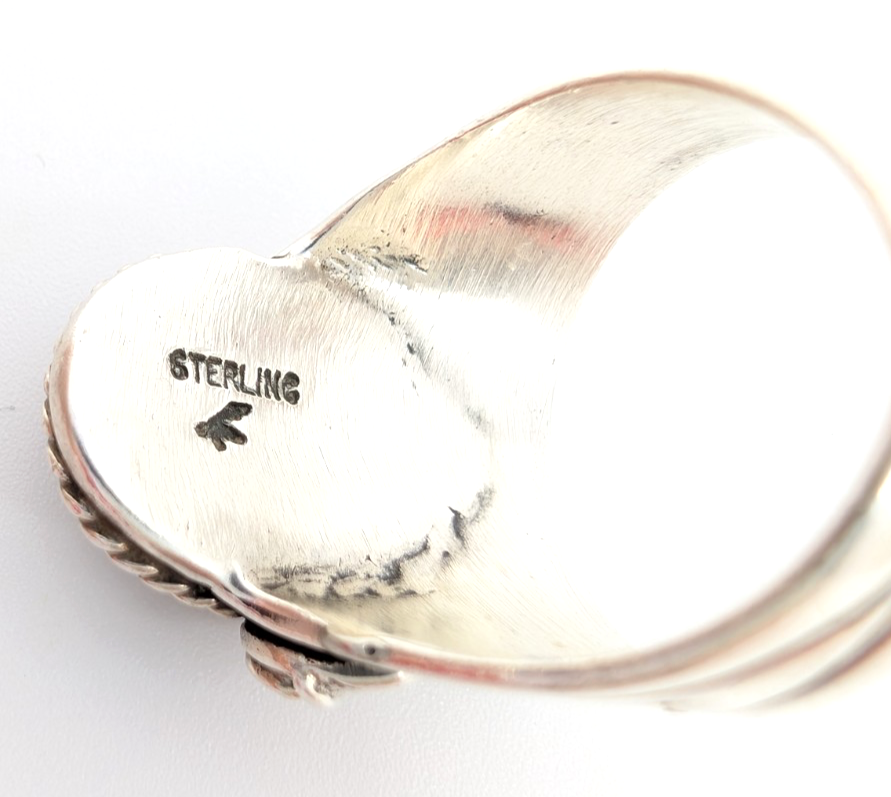 Sterling Silver 925 6.75 Ring Onyx Cabochon 13641 - Image 15