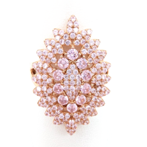 Sterling Silver 925 11.75 Ring RGP Pink Cluster 13567