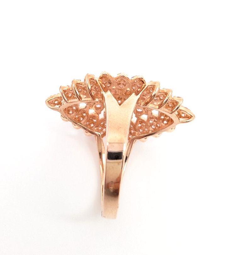 Sterling Silver 925 11.75 Ring RGP Pink Cluster 13567 - Image 10