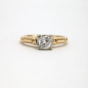 Vintage14K Two-tone Gold .30ct Diamond Engagement Ring P511-Fox1304