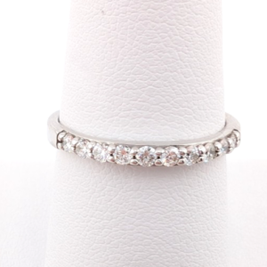 14k White Gold Diamond Band Ring OAK607
