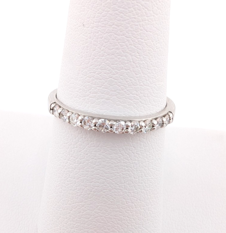 14k White Gold Diamond Band Ring OAK607 - Image 2