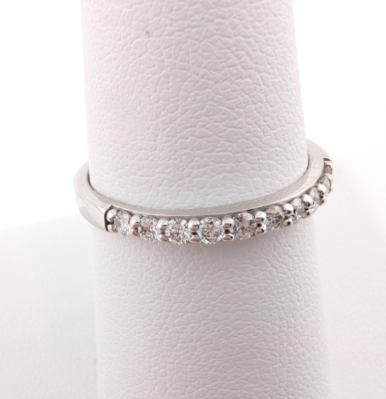 14k White Gold Diamond Band Ring OAK607 - Image 3