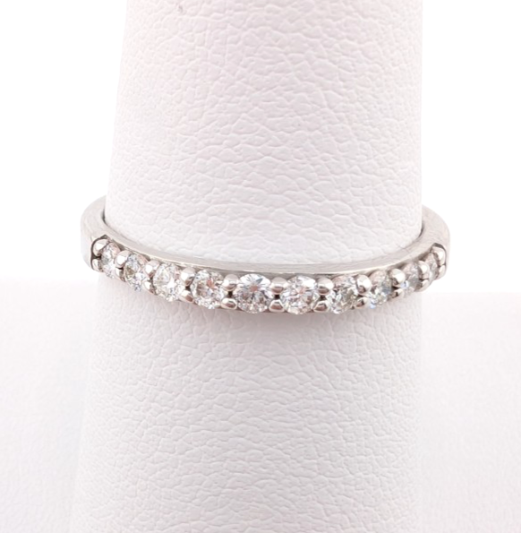 14k White Gold Diamond Band Ring OAK607 - Image 4