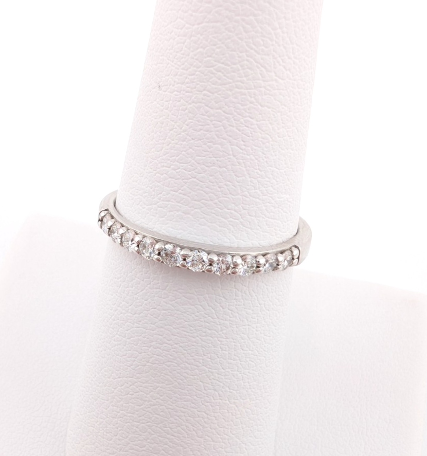 14k White Gold Diamond Band Ring OAK607 - Image 5