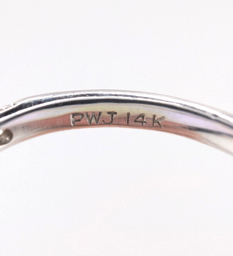 14k White Gold Diamond Band Ring OAK607 - Image 7