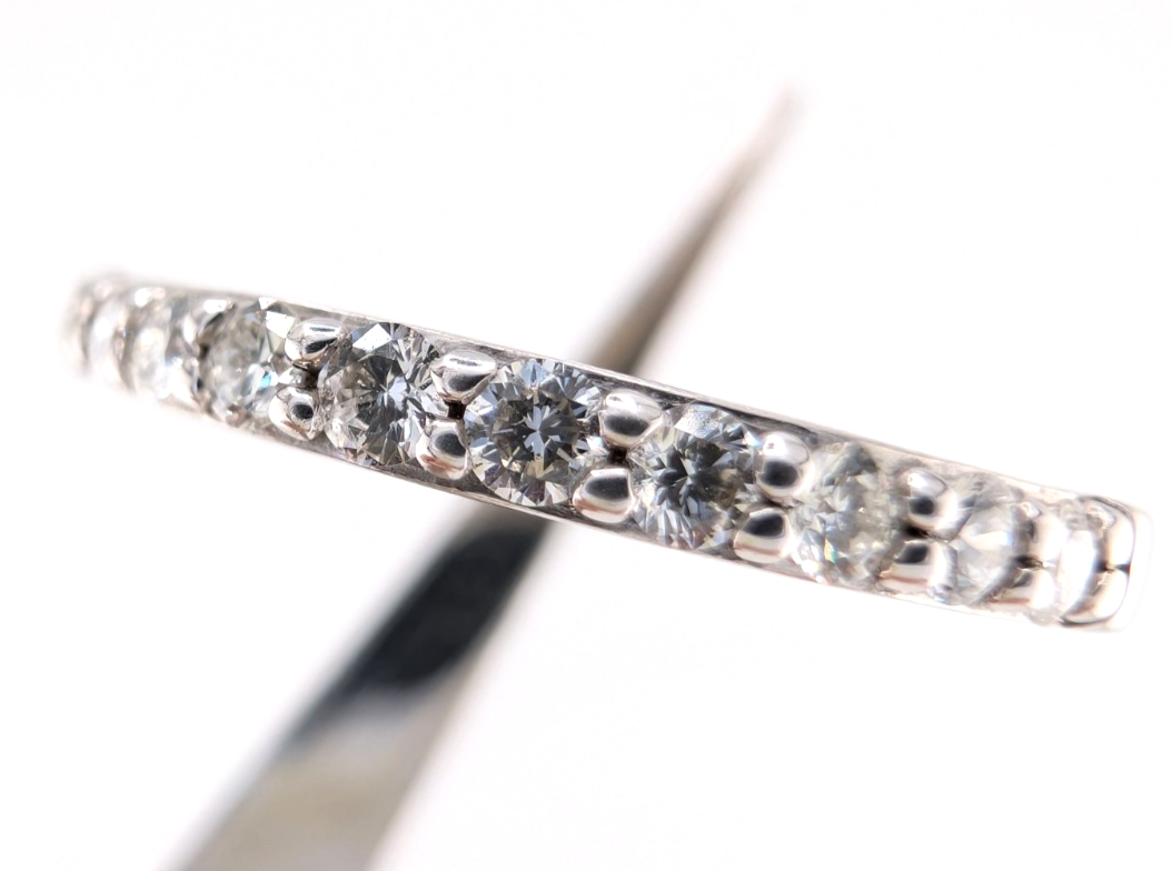 14k White Gold Diamond Band Ring OAK607 - Image 8