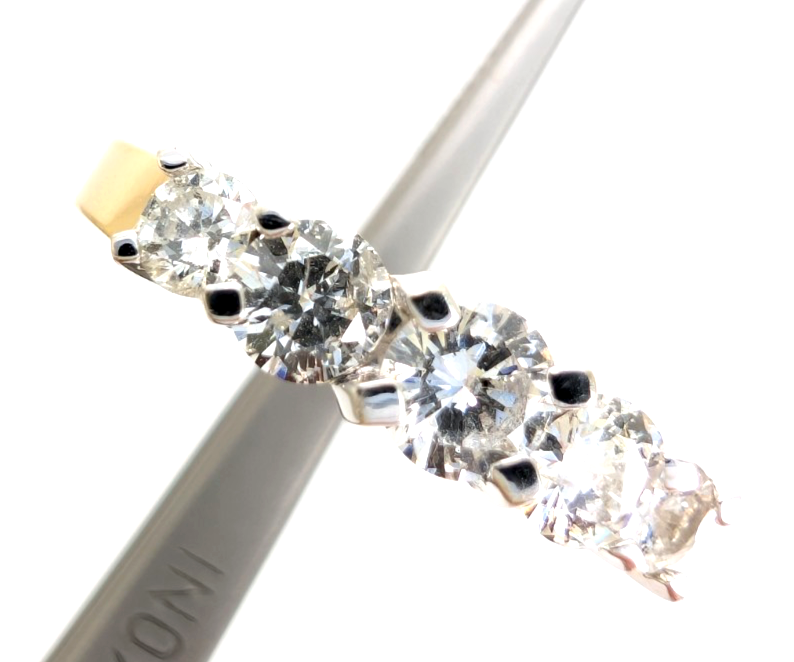 14K Yellow Gold 1.03 ctw 5-Stone Diamond Band Ring CRN161 - Image 4