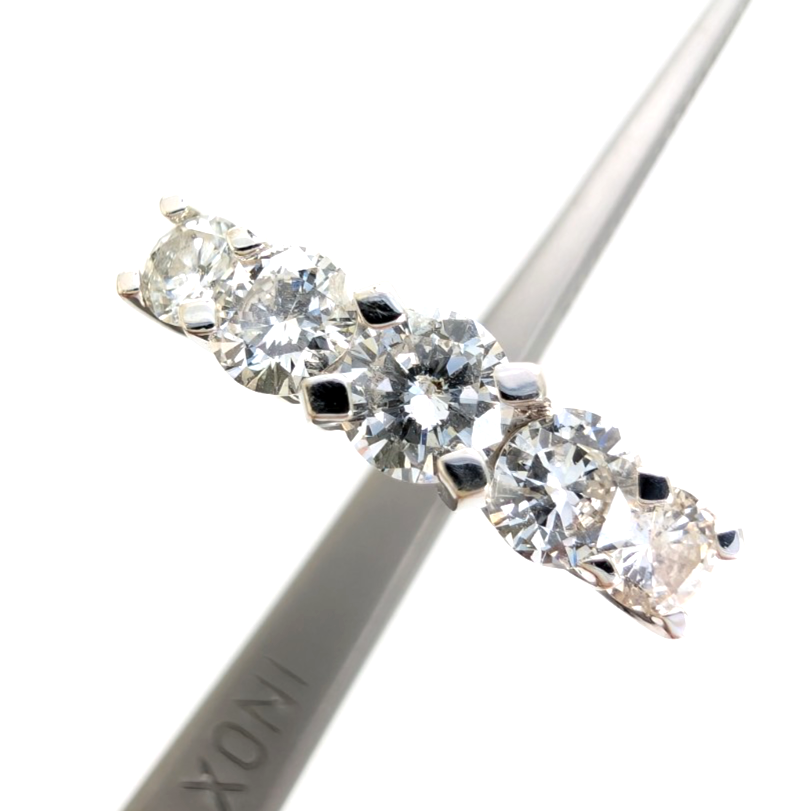 14K Yellow Gold 1.03 ctw 5-Stone Diamond Band Ring CRN161 - Image 5